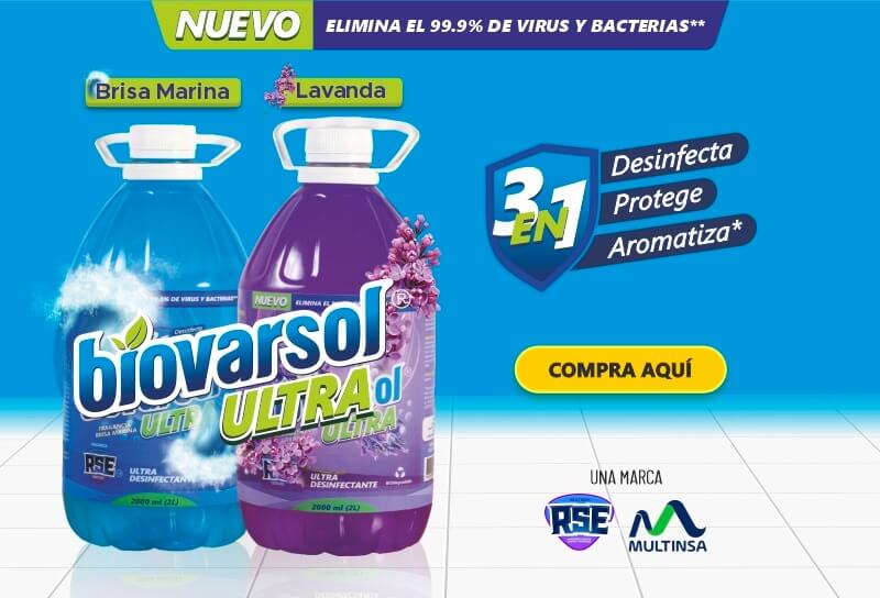 El Biovarsol Ultra es un desinfectante biodegradable con agentes nanotecnológicos que potencian sus propiedades de acción residual.